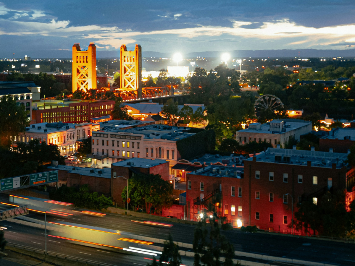 Tower bridge and Old Sacramento