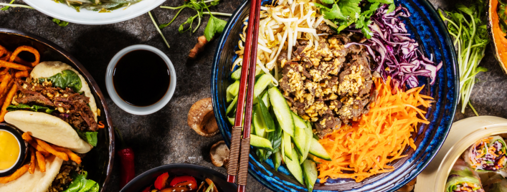 food aerial shot