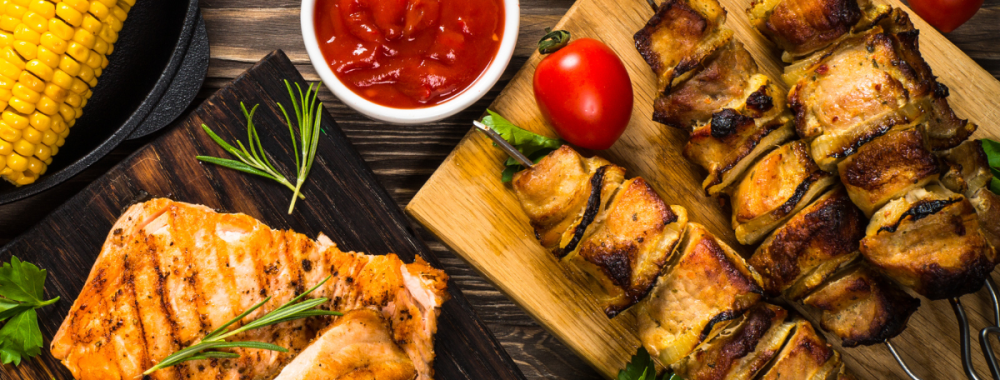 food aerial shot