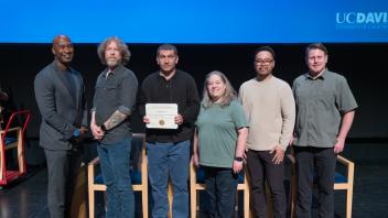 UC Tech Award recipients posing for a photo with CIO Van Williams.