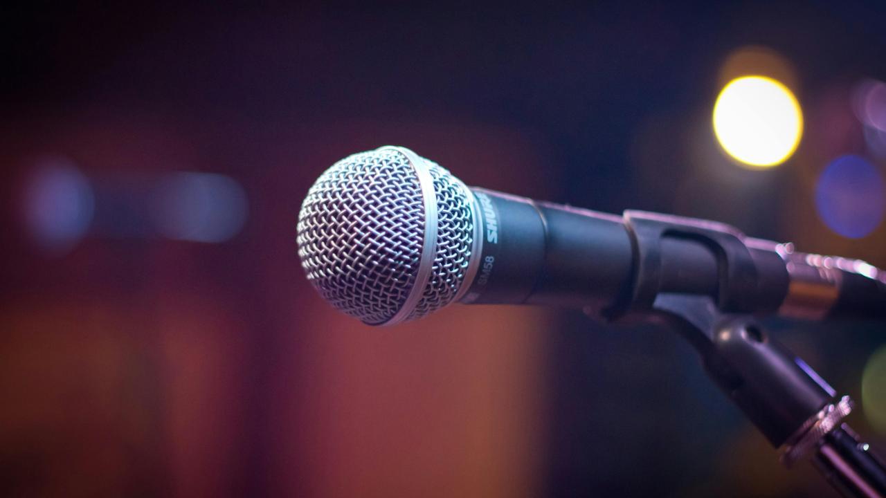 Microphone standing up